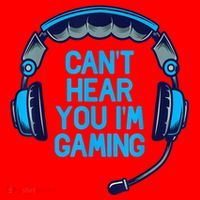 I Cant Hear You Im Gaming Video Gamer Geek Santa Hat thumb 1