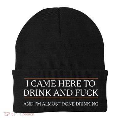 I Came Here To Drink And Fuck Almost Done Drinking Beanie