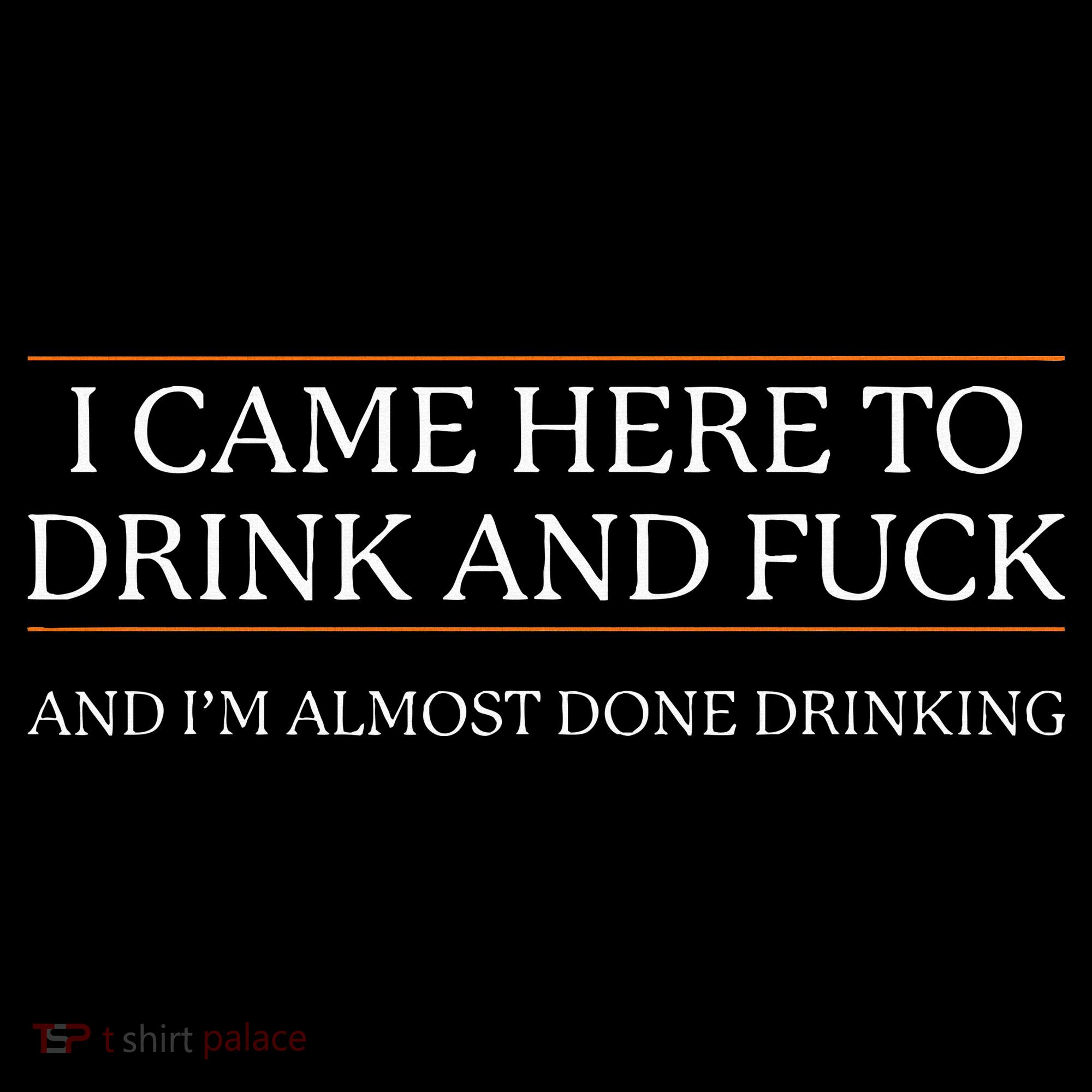 I Came Here To Drink And Fuck Almost Done Drinking Women's Hoodie