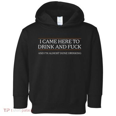 I Came Here To Drink And Fuck Almost Done Drinking Toddler Hoodie