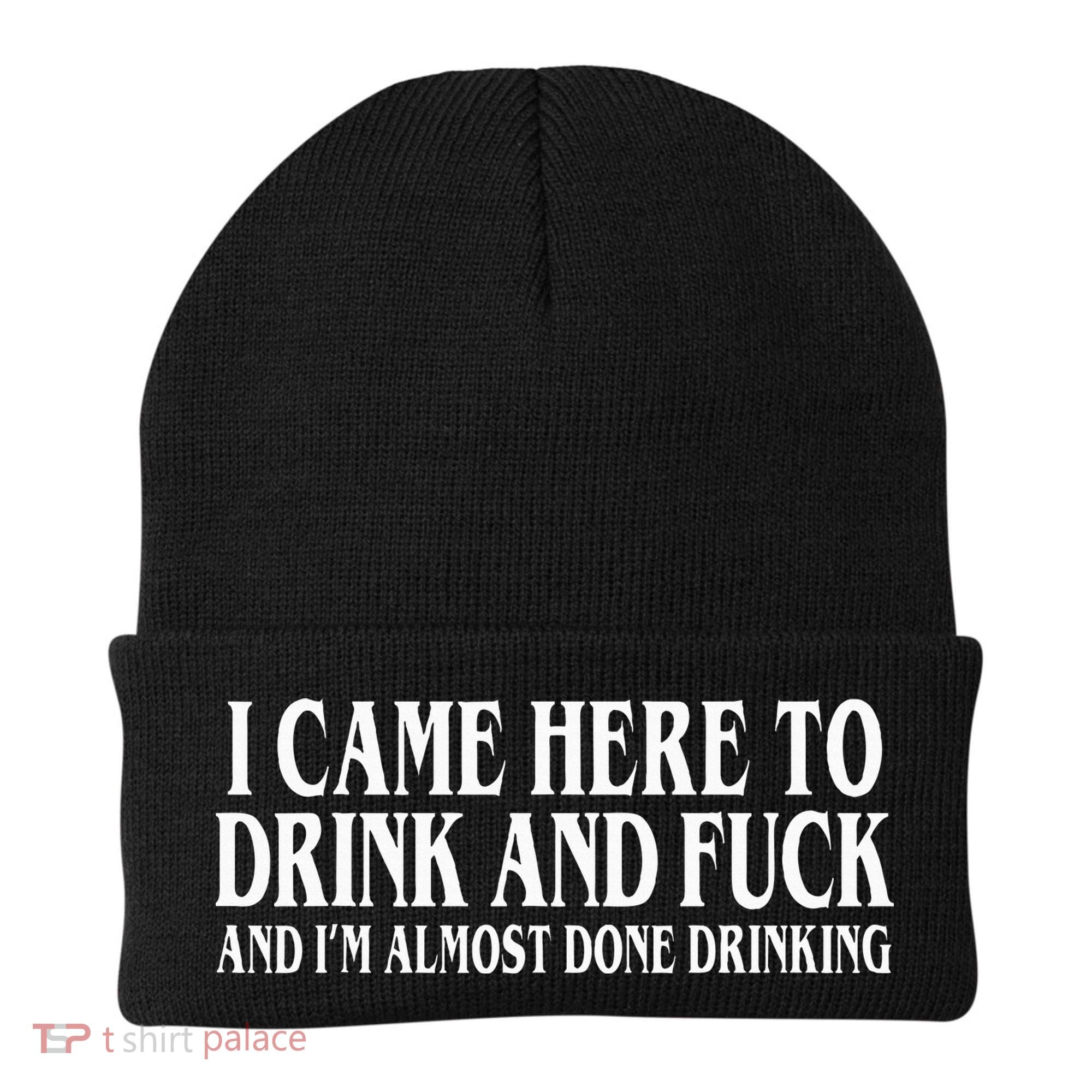 I Came Here To Drink And Fuck And IM Almost Done Drinking Beanie