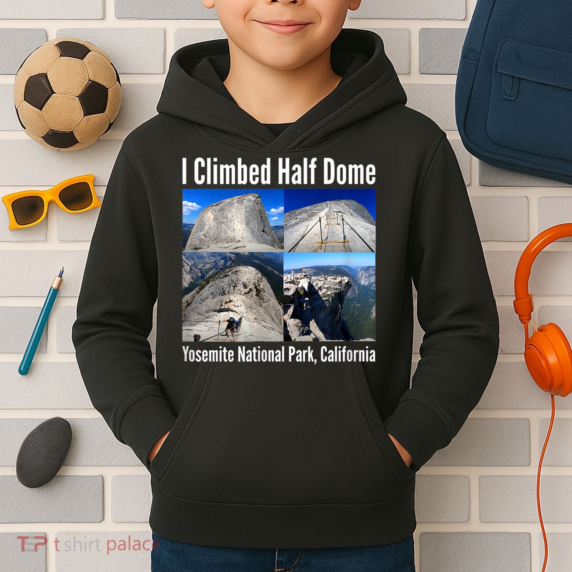 I Climbed Half Dome, Yosemite National Park, California Kids Hoodie