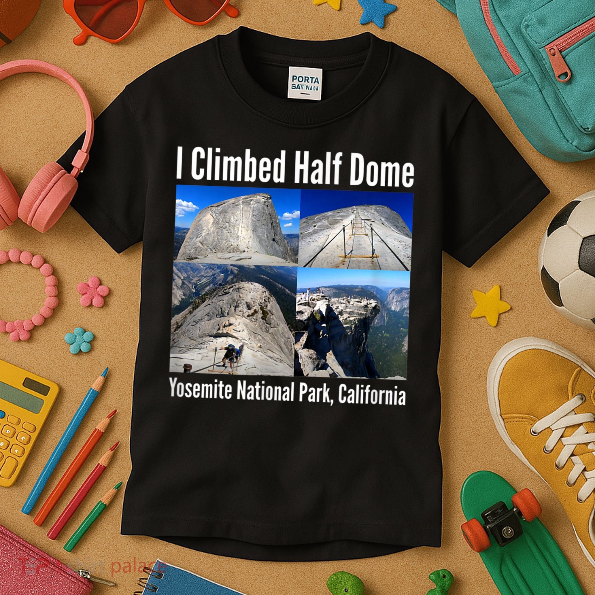 I Climbed Half Dome, Yosemite National Park, California Kids T-Shirt