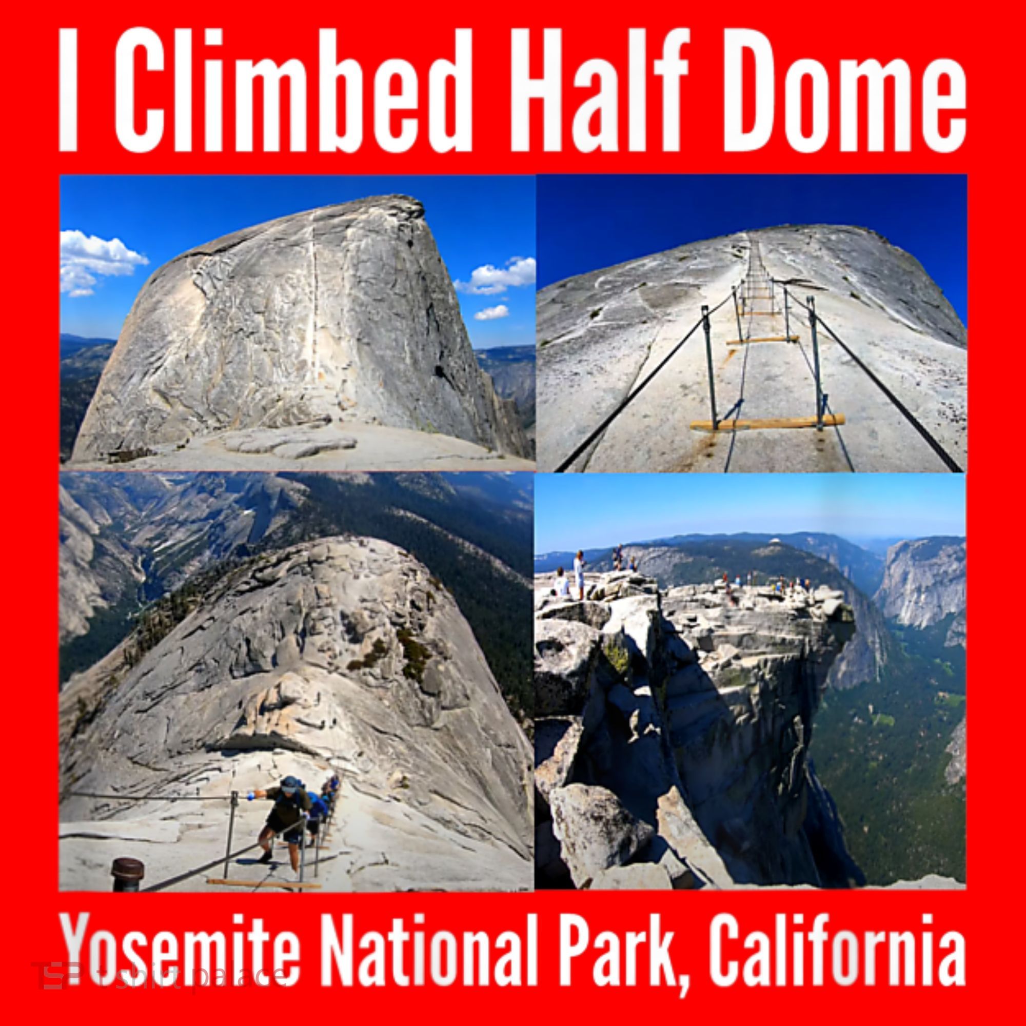 I Climbed Half Dome, Yosemite National Park, California Santa Hat