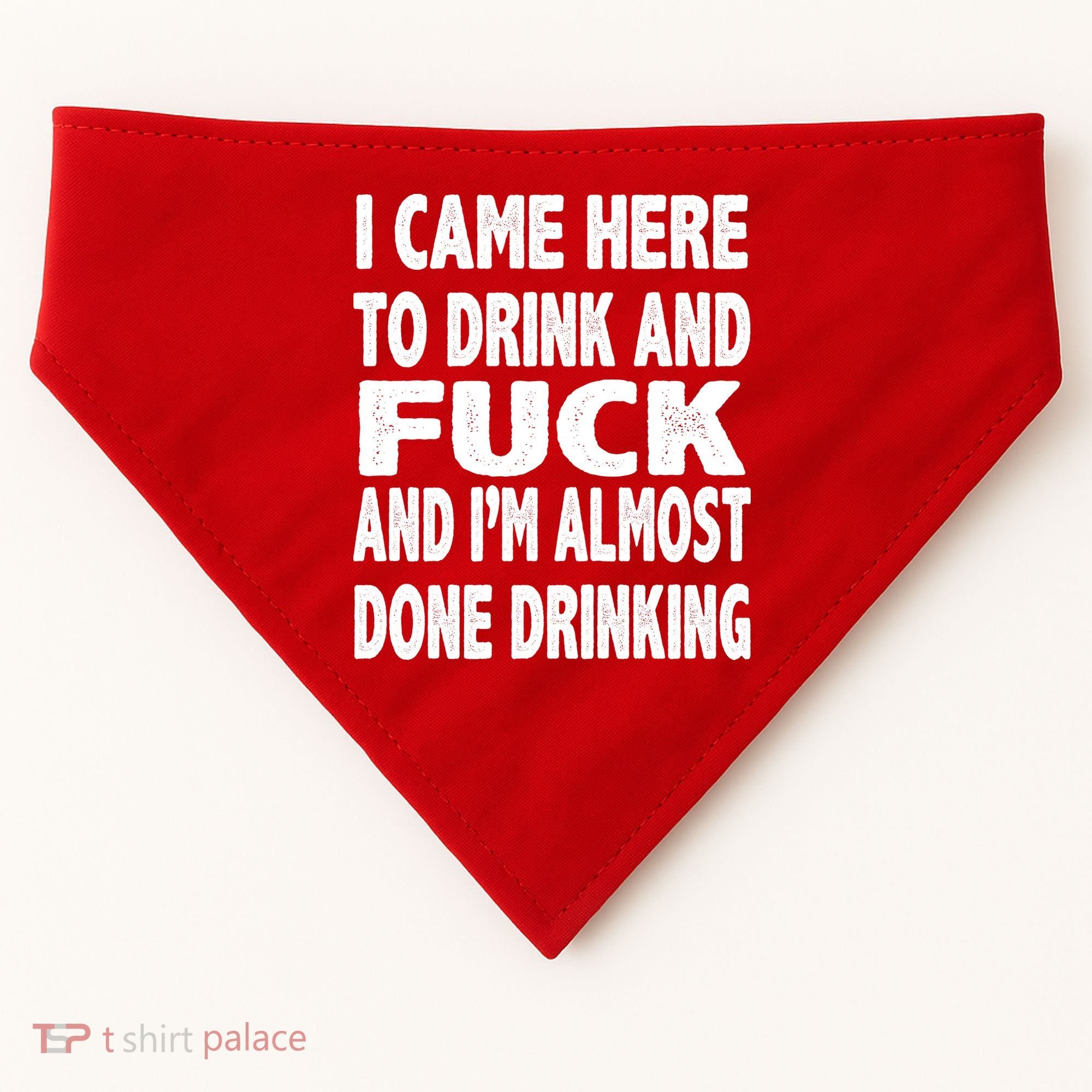 I Came Here To Drink And Fuck And I’M Almost Done Drinking USA-Made Doggie Bandana