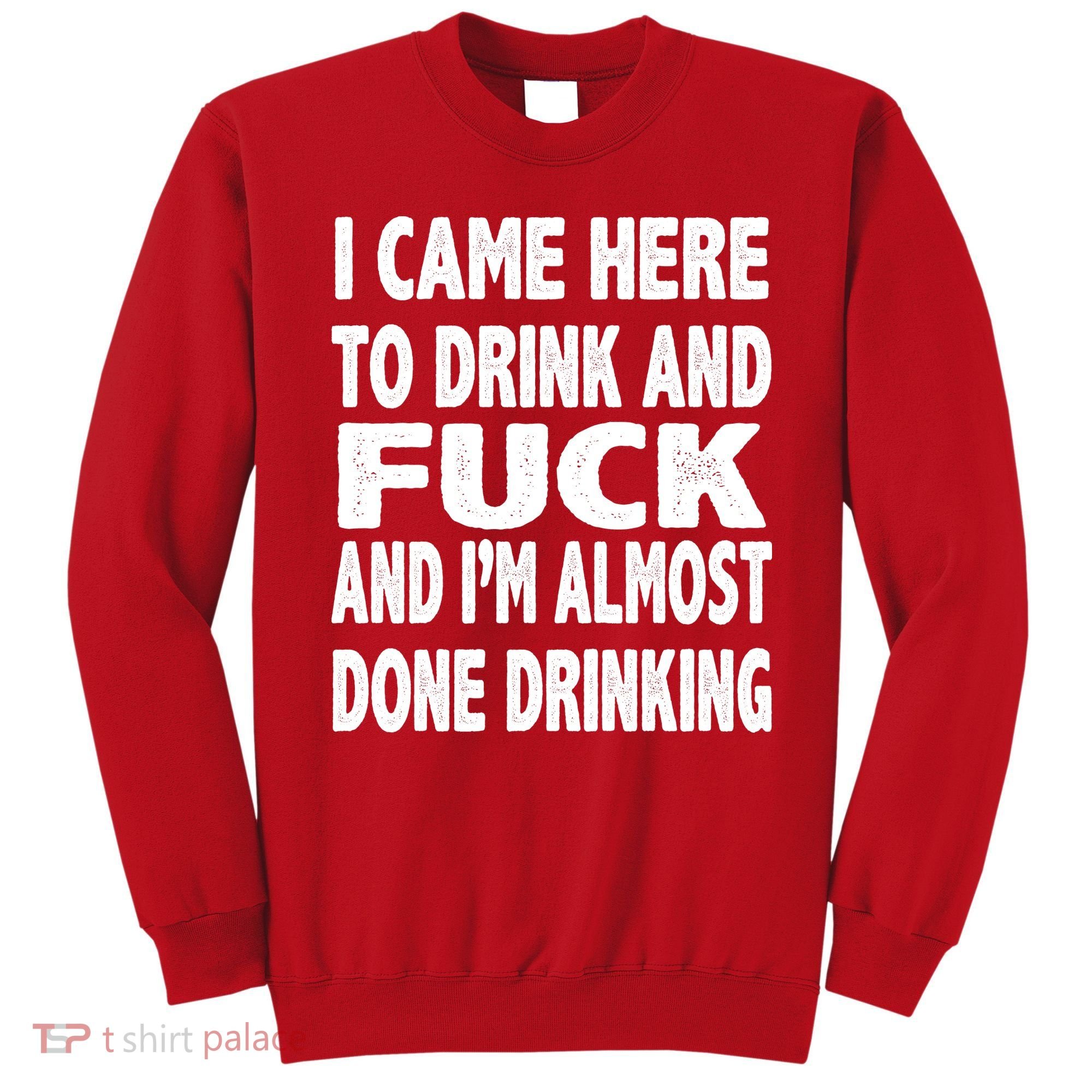 I Came Here To Drink And Fuck And I’M Almost Done Drinking Sweatshirt
