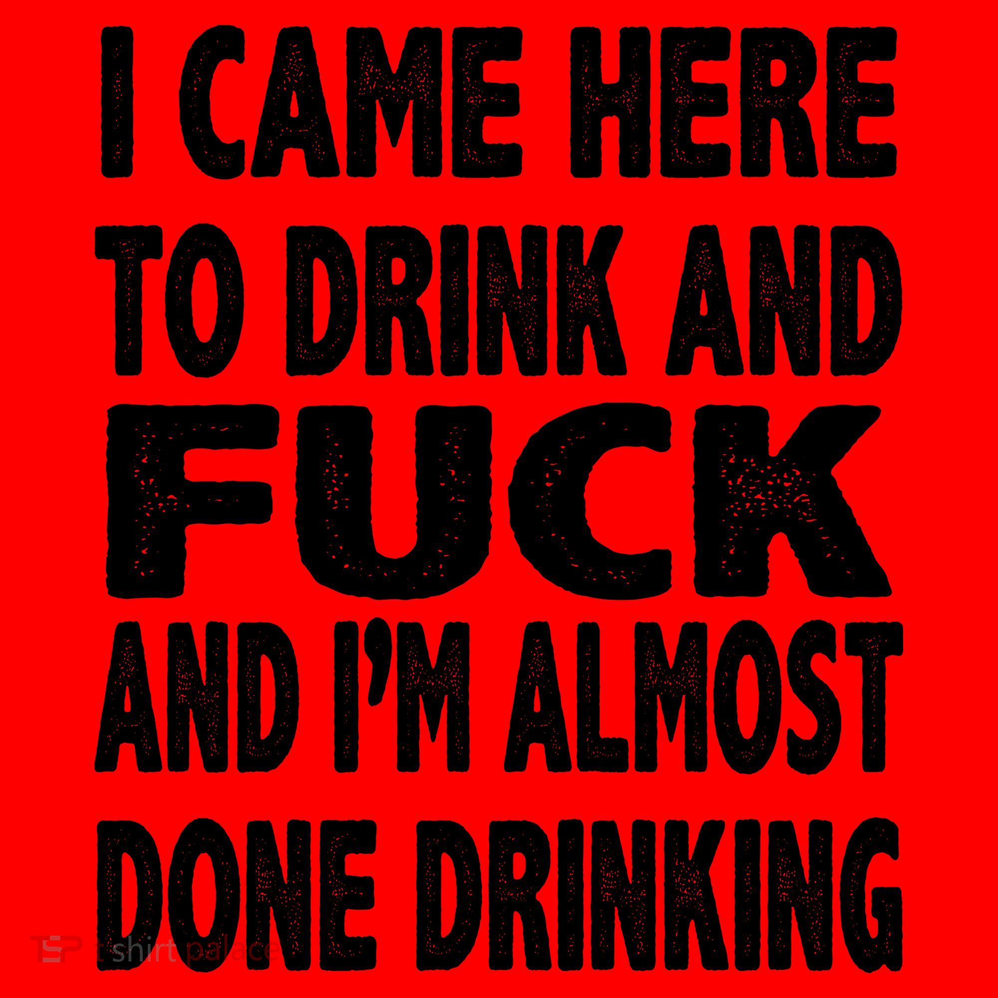 I Came Here To Drink And Fuck And I’M Almost Done Drinking Santa Hat