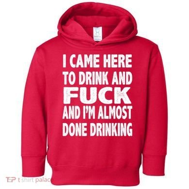 I Came Here To Drink And Fuck And I’M Almost Done Drinking Toddler Hoodie