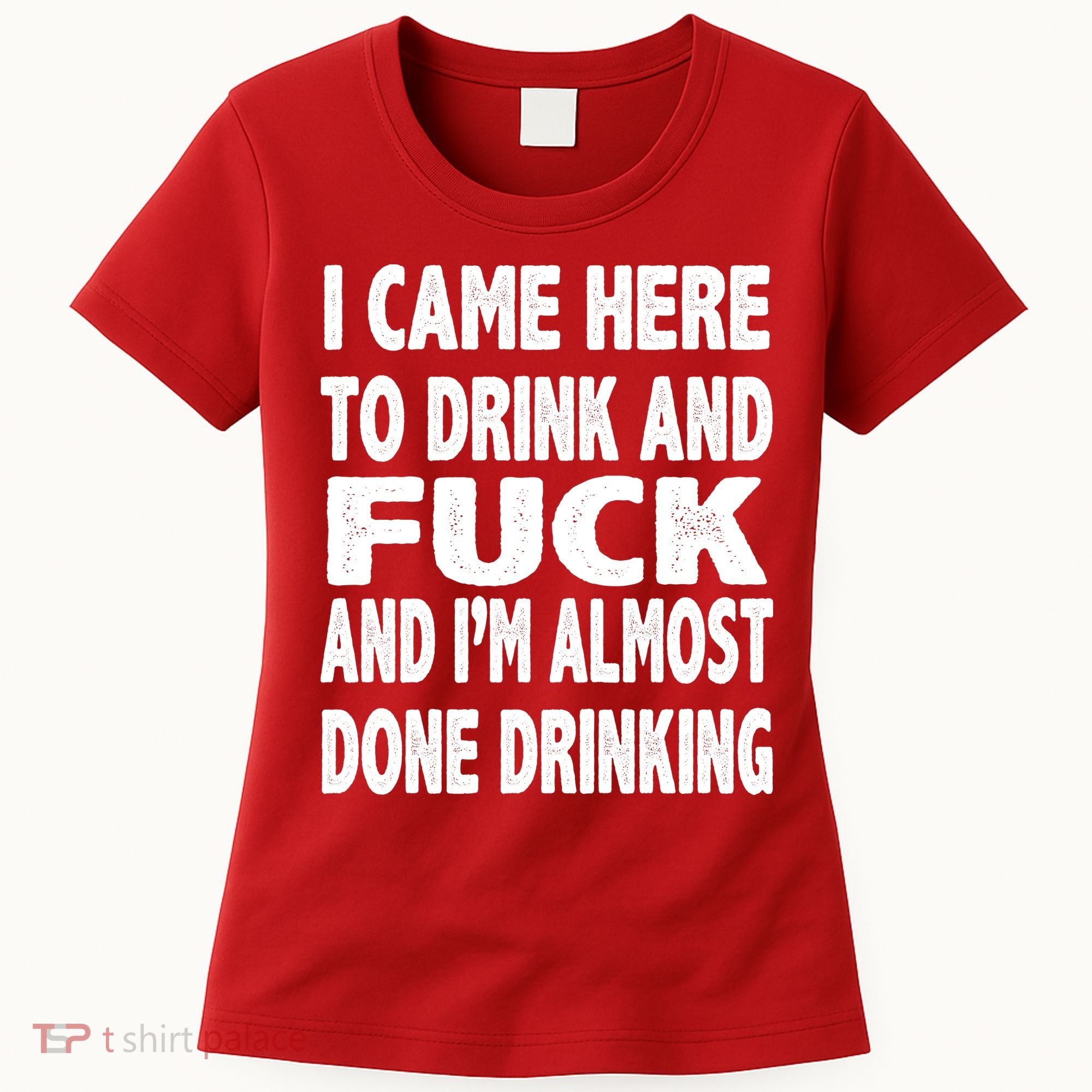 I Came Here To Drink And Fuck And I’M Almost Done Drinking Women's T-Shirt
