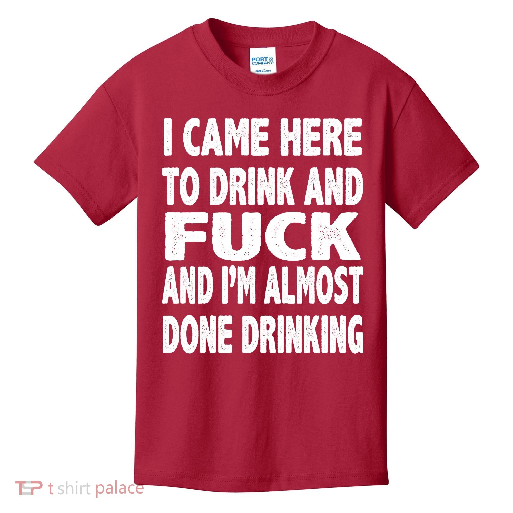 I Came Here To Drink And Fuck And I’M Almost Done Drinking Kids T-Shirt