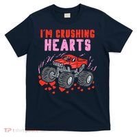 I Crush Hearts Monster Truck Toddler Boys Valentines Day T-Shirt thumb 0