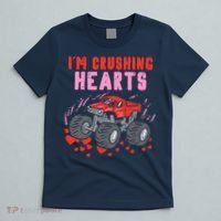 I Crush Hearts Monster Truck Toddler Boys Valentines Day T-Shirt thumb 5