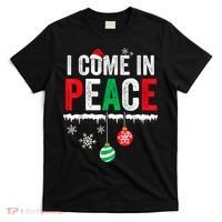 I Come In Peace IM Peace Funny Matching Couple Christmas T-Shirt thumb 0