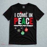 I Come In Peace IM Peace Funny Matching Couple Christmas T-Shirt thumb 5