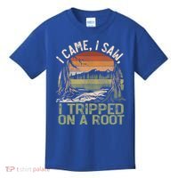 I Came I Saw I Tripped On A Root Hiking Adventure Cute Gift Kids T-Shirt thumb 0