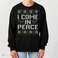 I Come In Peace Couple Matching Ugly Christmas Sweater Women's Sweatshirt thumb 0