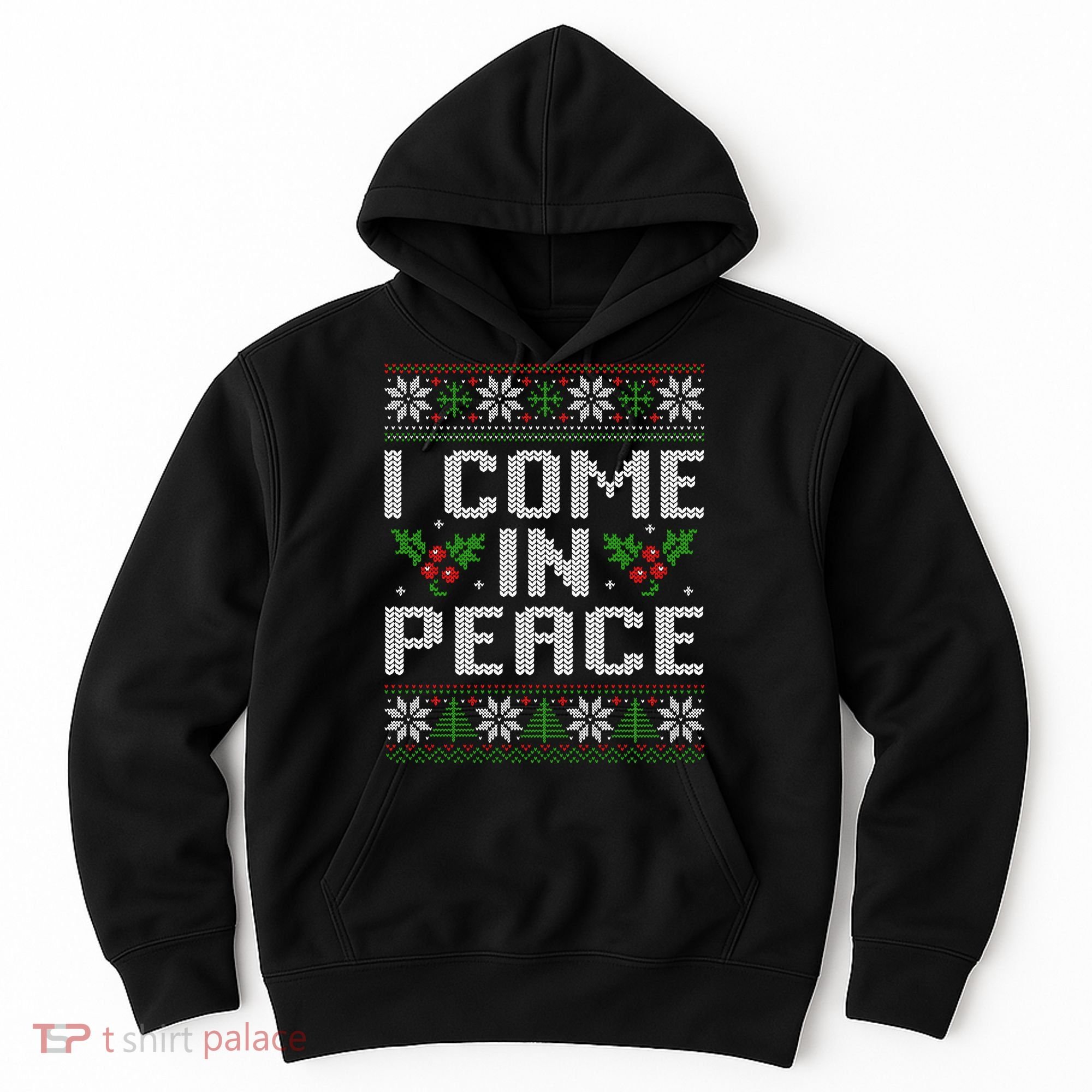 I Come In Peace Couple Matching Ugly Christmas Sweater Hoodie