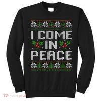 I Come In Peace Couple Matching Ugly Christmas Sweater Sweatshirt thumb 0