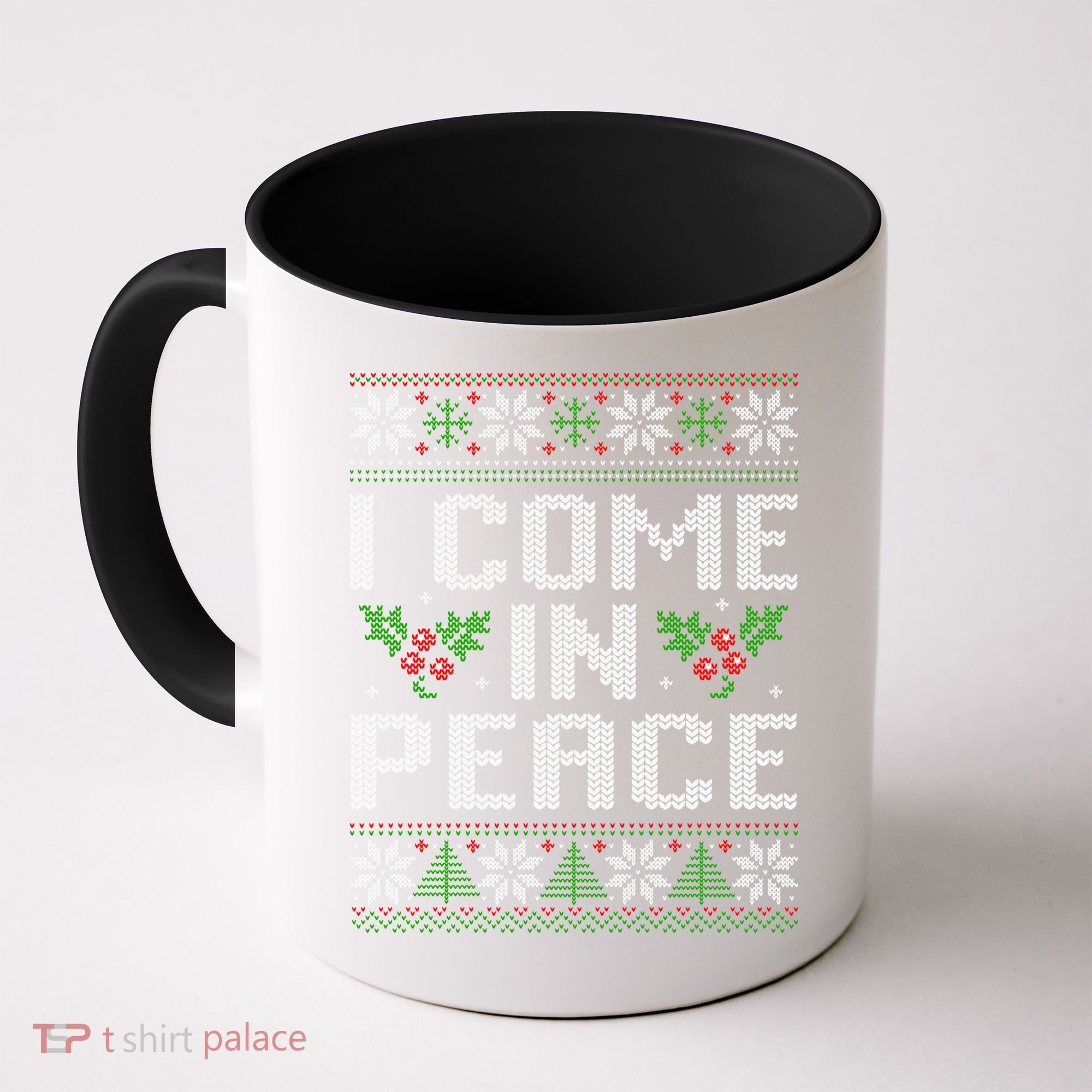 I Come In Peace Couple Matching Ugly Christmas Sweater Coffee Mug