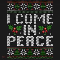 I Come In Peace Couple Matching Ugly Christmas Sweater Women's Hoodie thumb 2