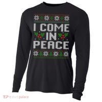 I Come In Peace Couple Matching Ugly Christmas Sweater Cooling Performance Long Sleeve Crew thumb 0