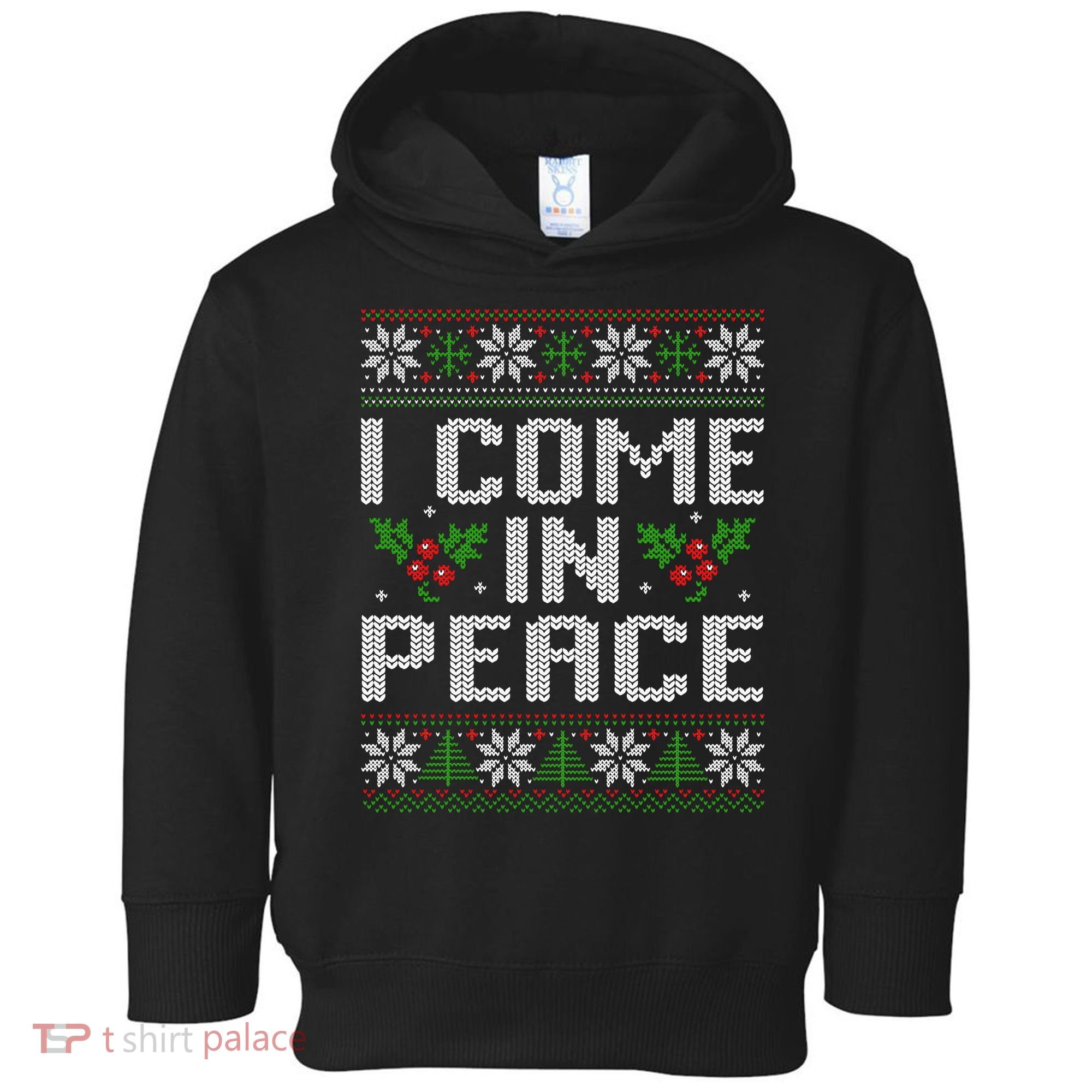 I Come In Peace Couple Matching Ugly Christmas Sweater Toddler Hoodie