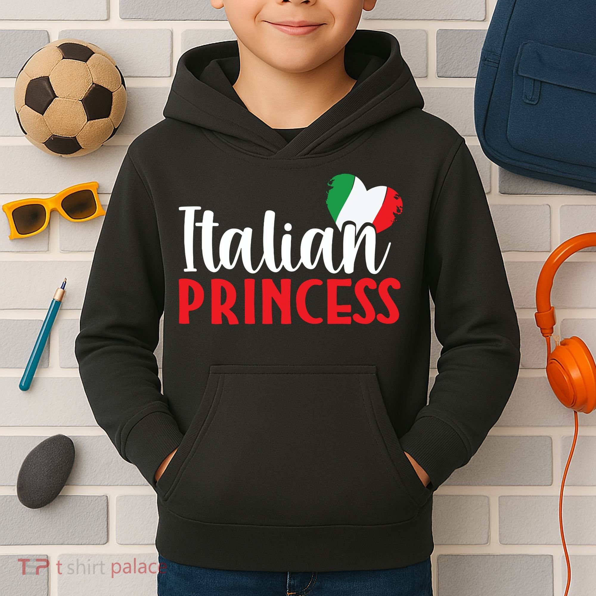 Italy Cute Italian Princess Kids Hoodie