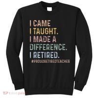 I Came I Taught I Made A Difference I Retired Teacher Sweatshirt thumb 0