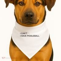 I Can't I Have Pickleball USA-Made Doggie Bandana thumb 1