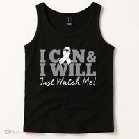 I Can & I Will Beat Lung Cancer Warrior Just Watch Me Tank Top thumb 2