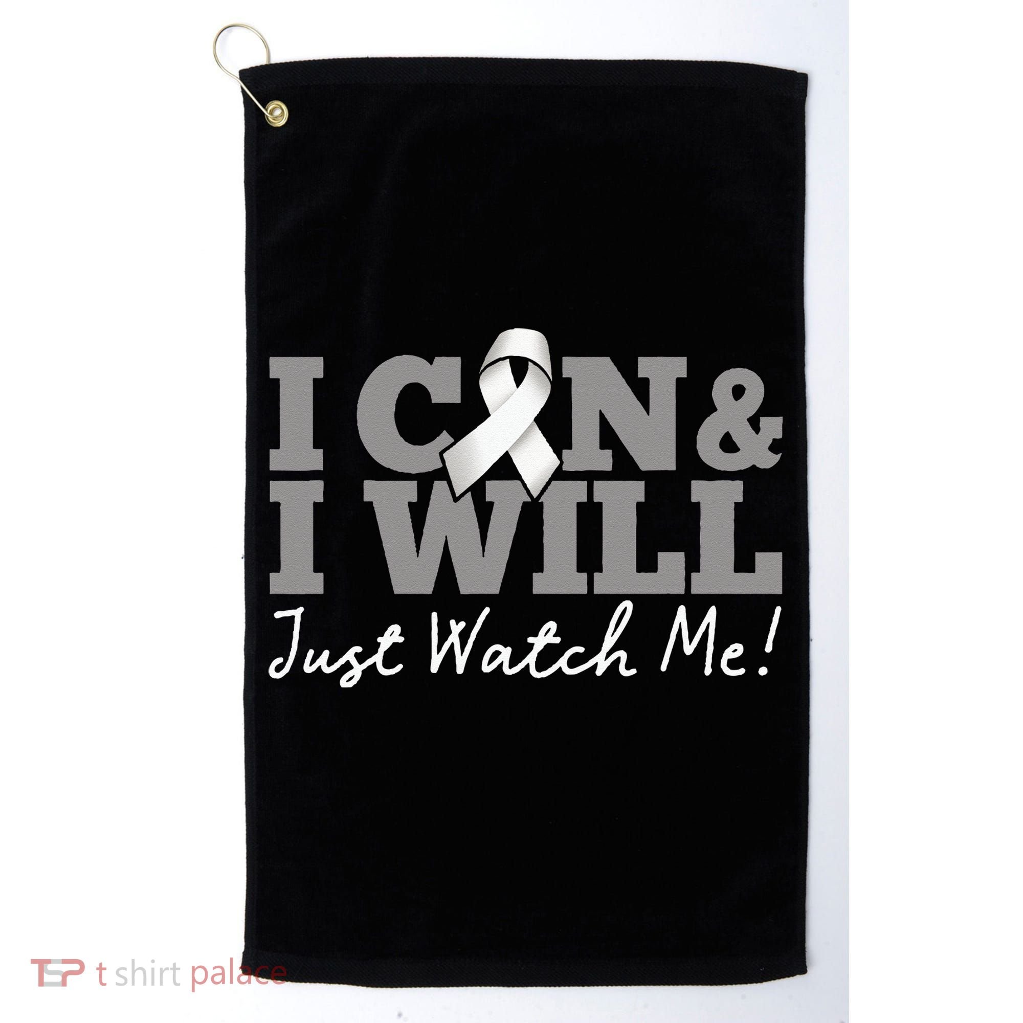 I Can & I Will Beat Lung Cancer Warrior Just Watch Me Golf Towel