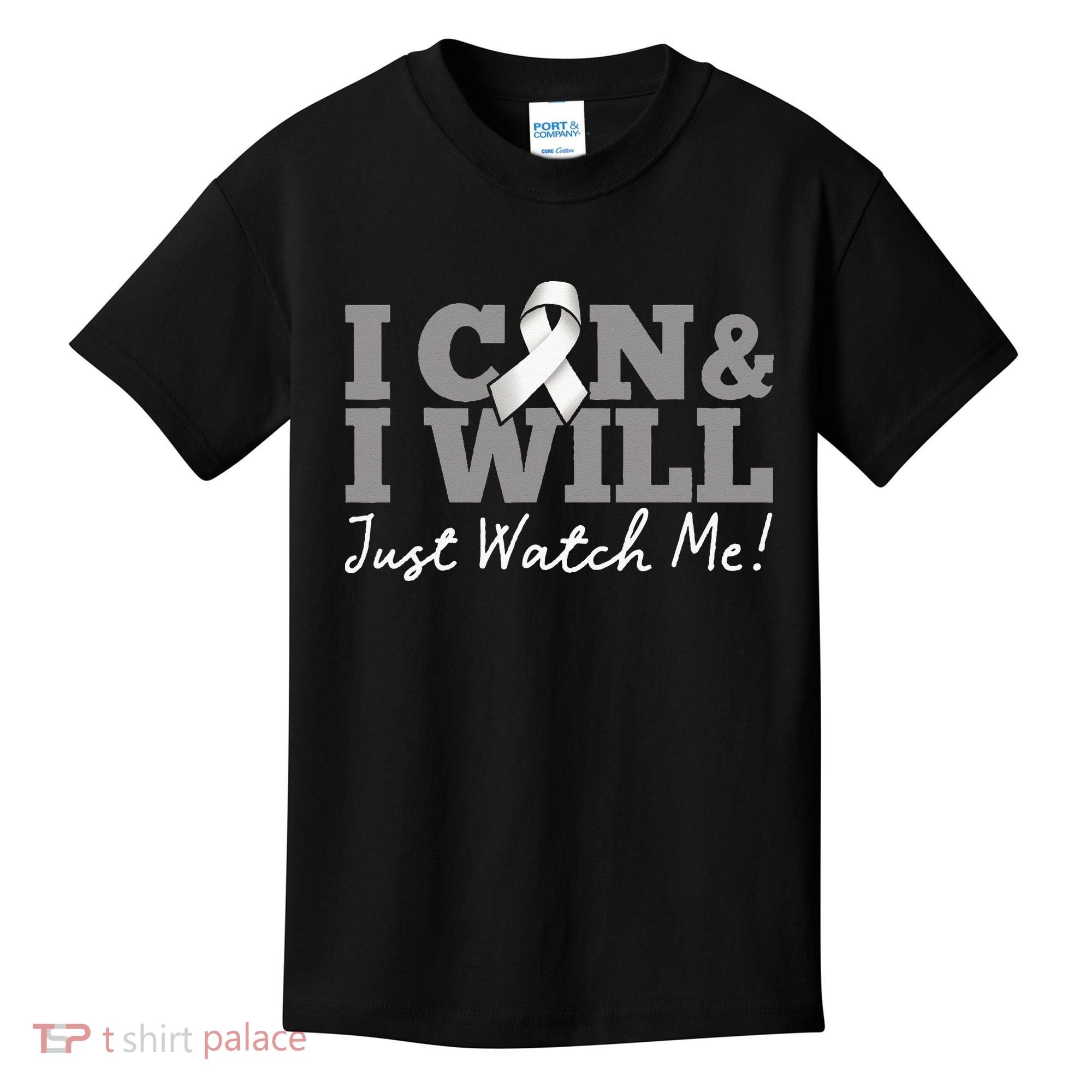 I Can & I Will Beat Lung Cancer Warrior Just Watch Me Kids T-Shirt