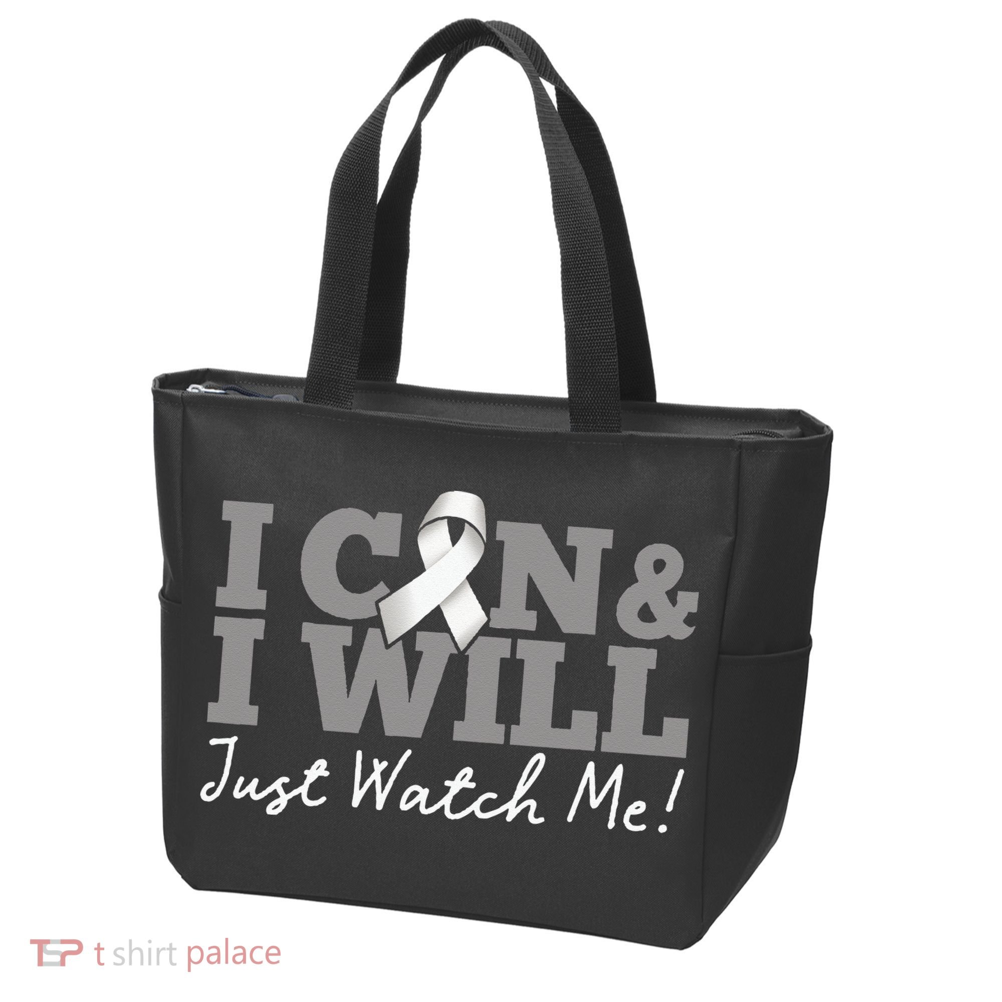 I Can & I Will Beat Lung Cancer Warrior Just Watch Me Tote Bag