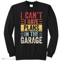 I Can't I Have Plans In The Garage Funny Car Mechanic Retro Sweatshirt thumb 0