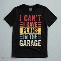 I Can't I Have Plans In The Garage Funny Car Mechanic Retro T-Shirt thumb 5