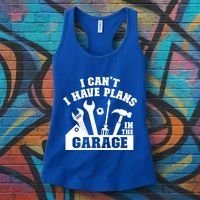 I Cant I Have Plans In The Garage Fathers Day Car Mechanics Gift Women's Tank Top thumb 3