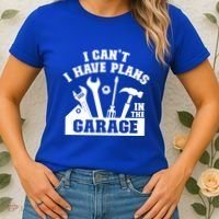 I Cant I Have Plans In The Garage Fathers Day Car Mechanics Gift Women's T-Shirt thumb 2