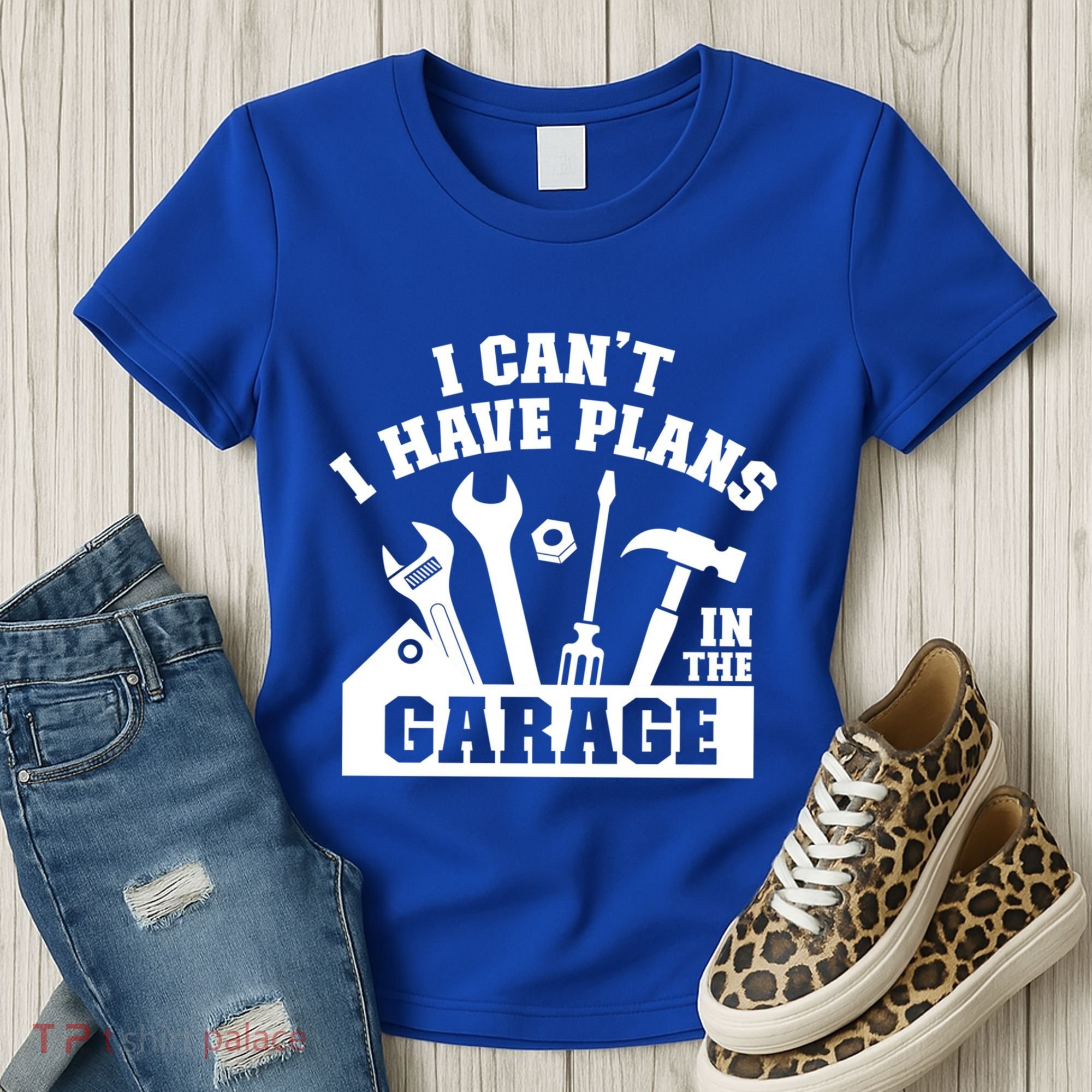 I Cant I Have Plans In The Garage Fathers Day Car Mechanics Gift Women's T-Shirt