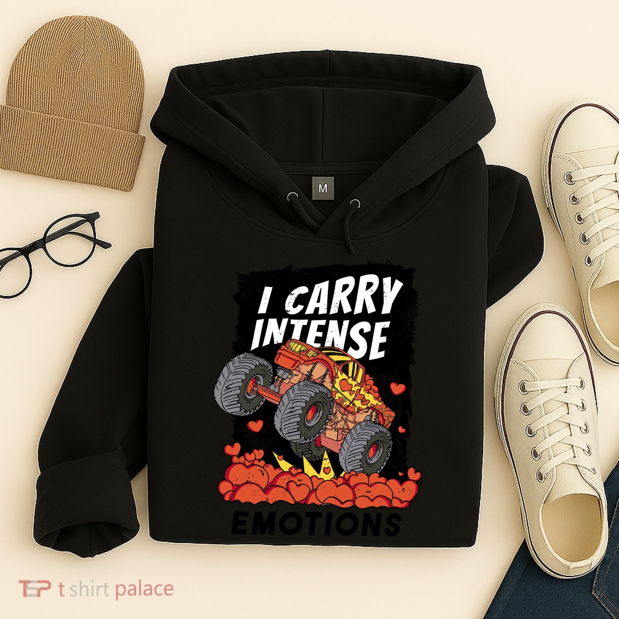 I Carry Intense Emotions Trucker Hoodie