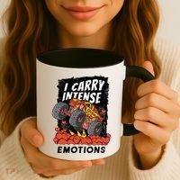 I Carry Intense Emotions Trucker Coffee Mug thumb 3