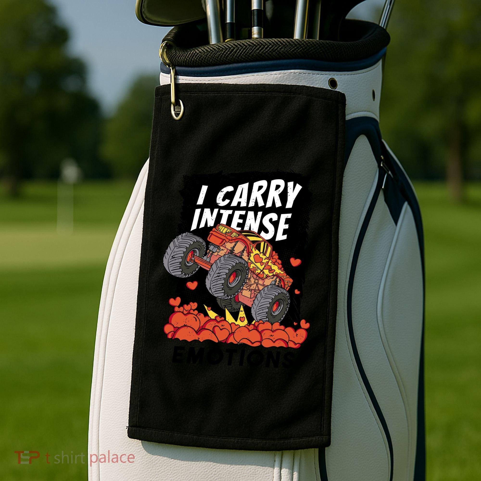 I Carry Intense Emotions Trucker Golf Towel