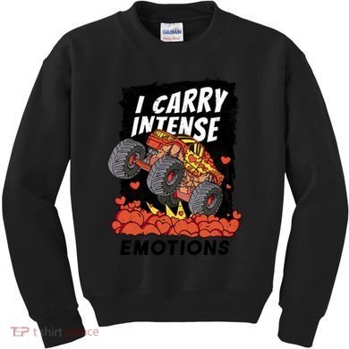 I Carry Intense Emotions Trucker Kids Sweatshirt