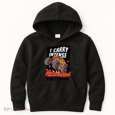 I Carry Intense Emotions Trucker Kids Hoodie