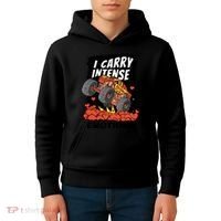 I Carry Intense Emotions Trucker Kids Hoodie thumb 4