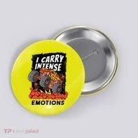 I Carry Intense Emotions Trucker Button thumb 0