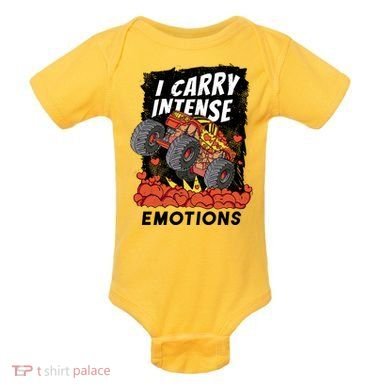I Carry Intense Emotions Trucker Baby Bodysuit