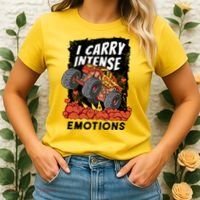 I Carry Intense Emotions Trucker Women's T-Shirt thumb 2
