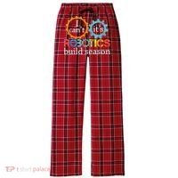I Cant Its Robotics Build Season Robitics Engineer Student Women's Flannel Plaid Pajama Pants thumb 0