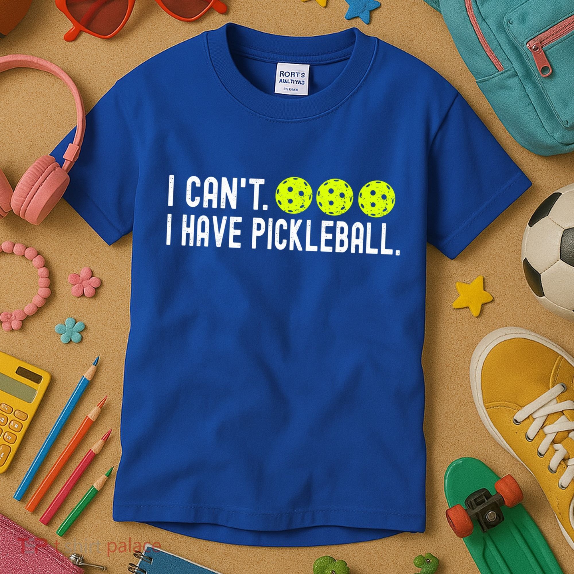 I CanT I Have Pickleball Funny Pickleball Coach Funny Gift Kids T-Shirt