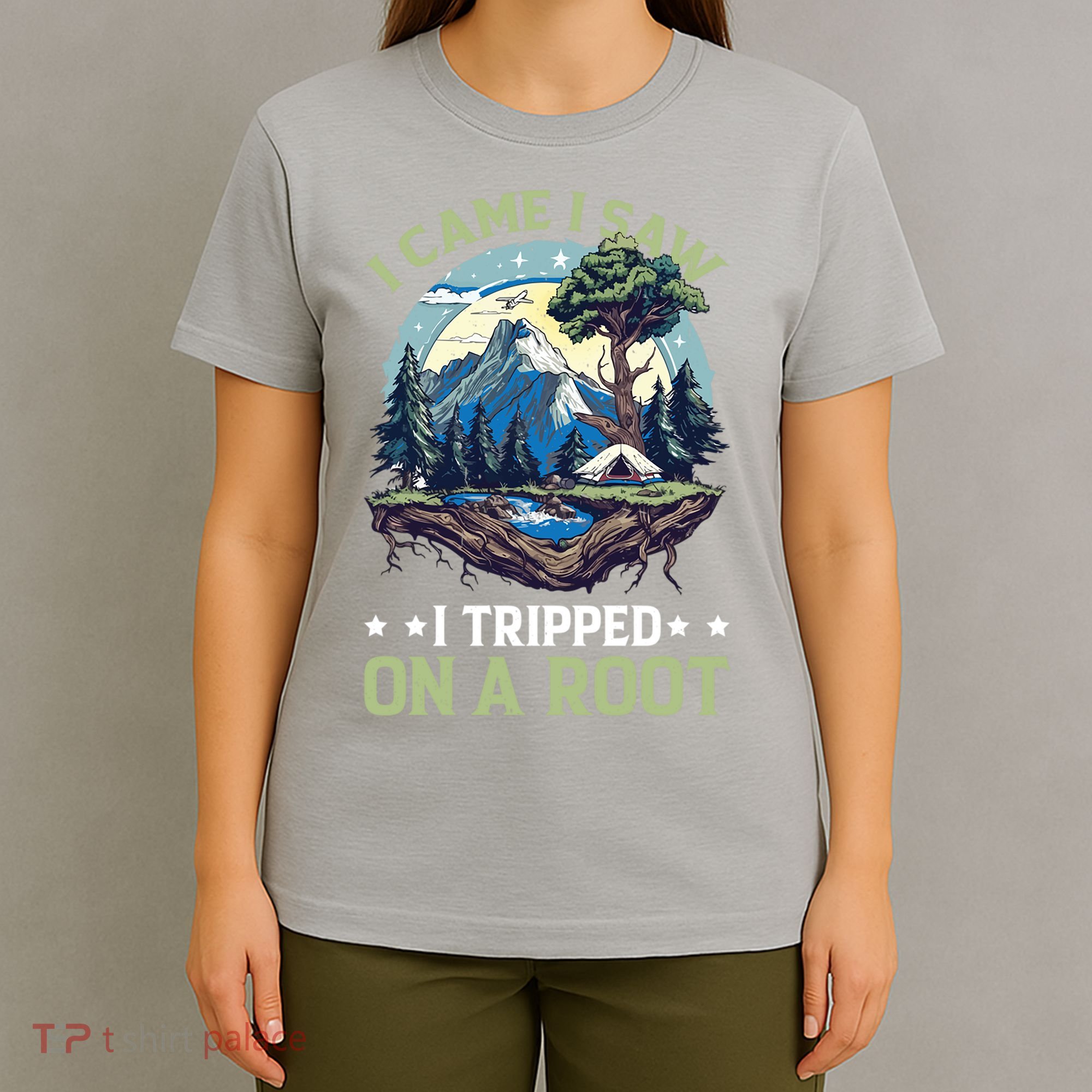 I Came I Saw I Tripped On A Root Hiking Trail Hobby  T-Shirt